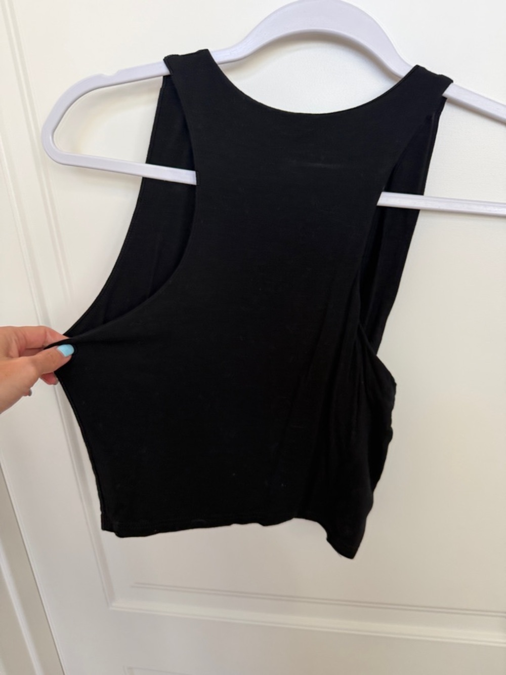 Lulu's Black V-Neck Tank Top - Sleek Sleeveless Tee - Picture 2 of 2